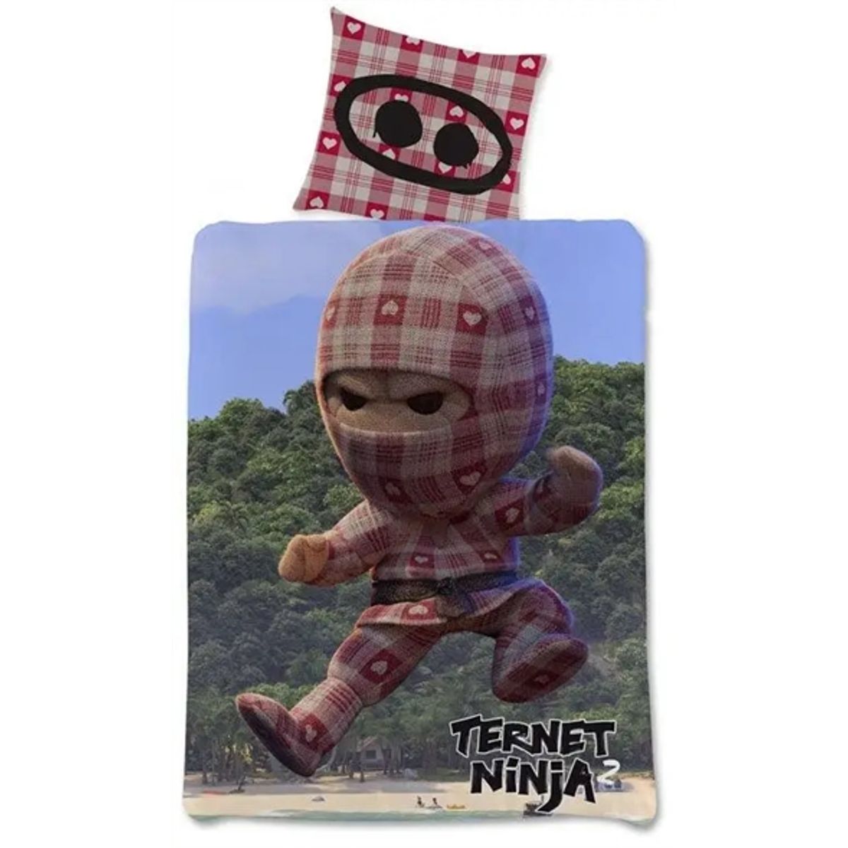 Ternet Ninja 2 sengetøj - 140x200 cm - Ternet Ninja 2 i Thailand - 2 i 1 design - 100% bomulds sengesæt