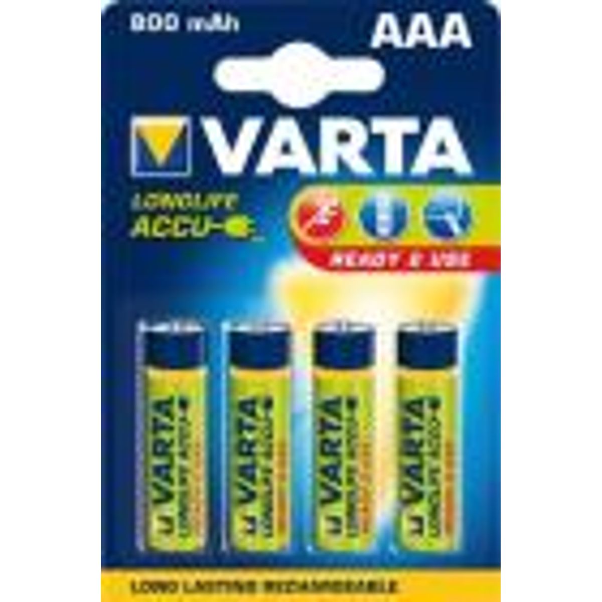 Varta genopladelig batteri nimh AAA 800mAh hr03-4b