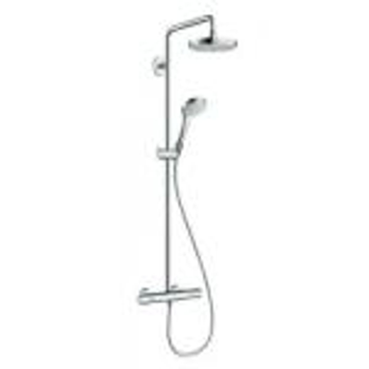 hansgrohe Croma showerpipe Ø180mm. Krom