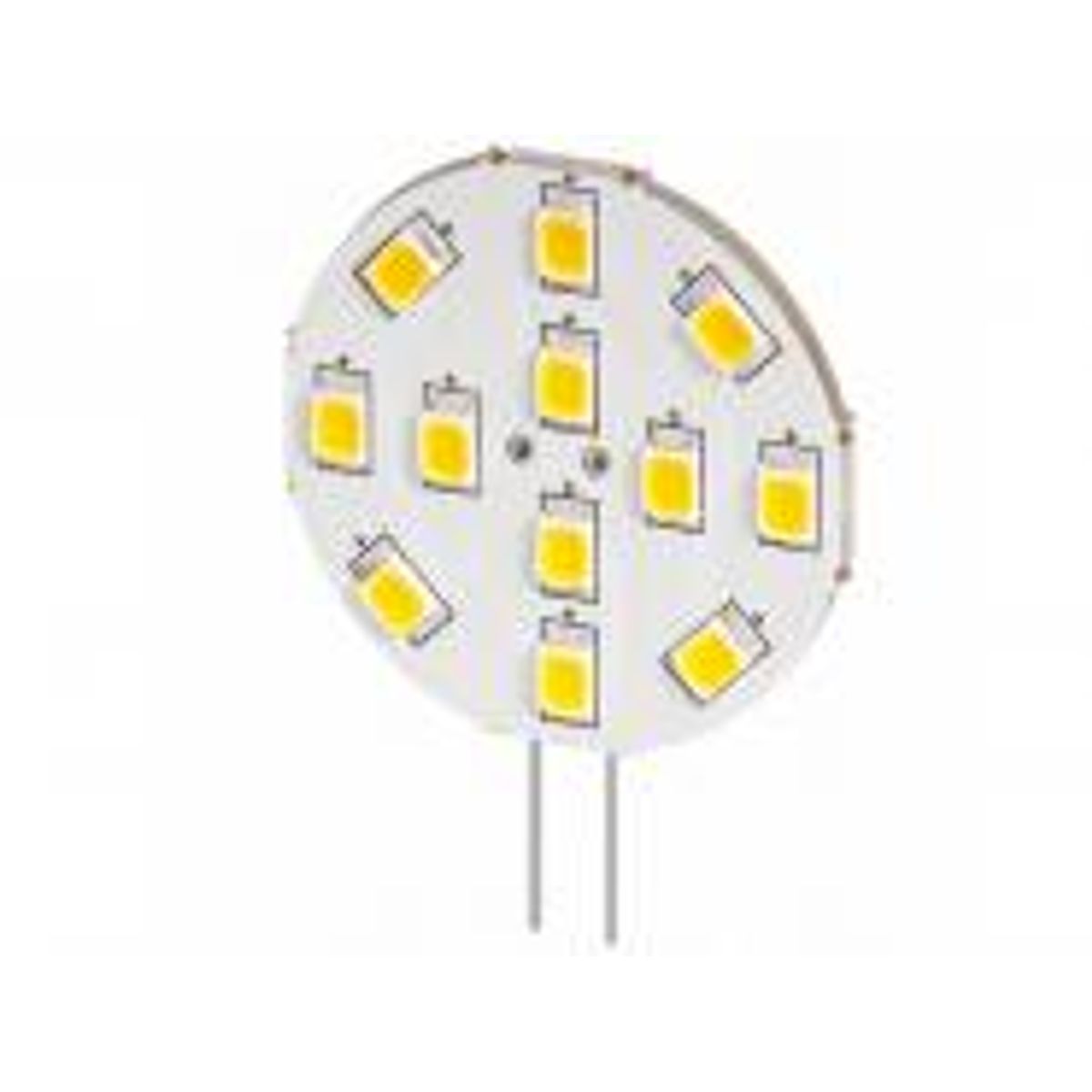 G4 LED stiftpære, side - 12V / 2W Varm Hvid (170 lumen) 140 °, (=20w)