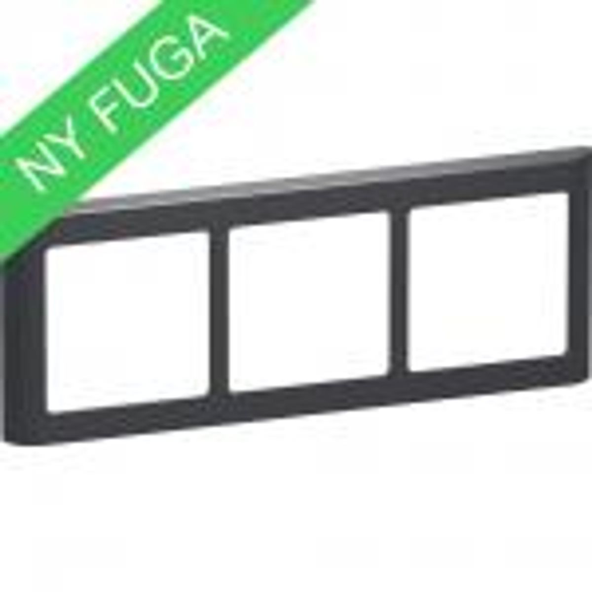 LK FUGA ® Design Ramme 63 Soft, 3x1 modul vandret, koksgrå