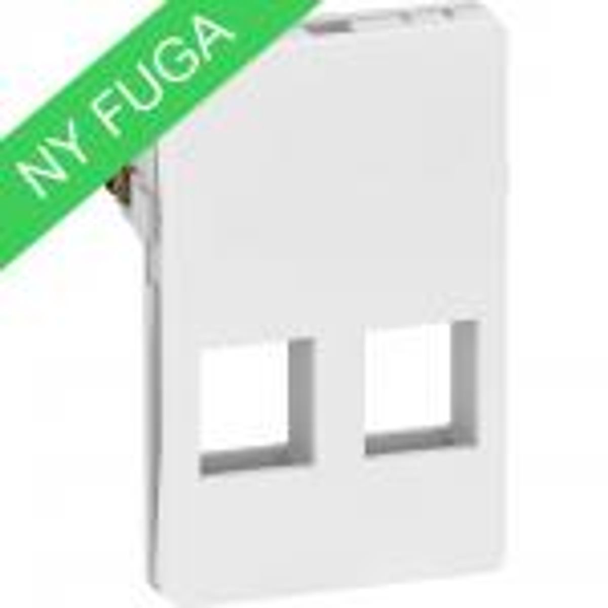 LK FUGA ® Dataudtag 1,5 modul hvid f/2XKeystone konnektorer