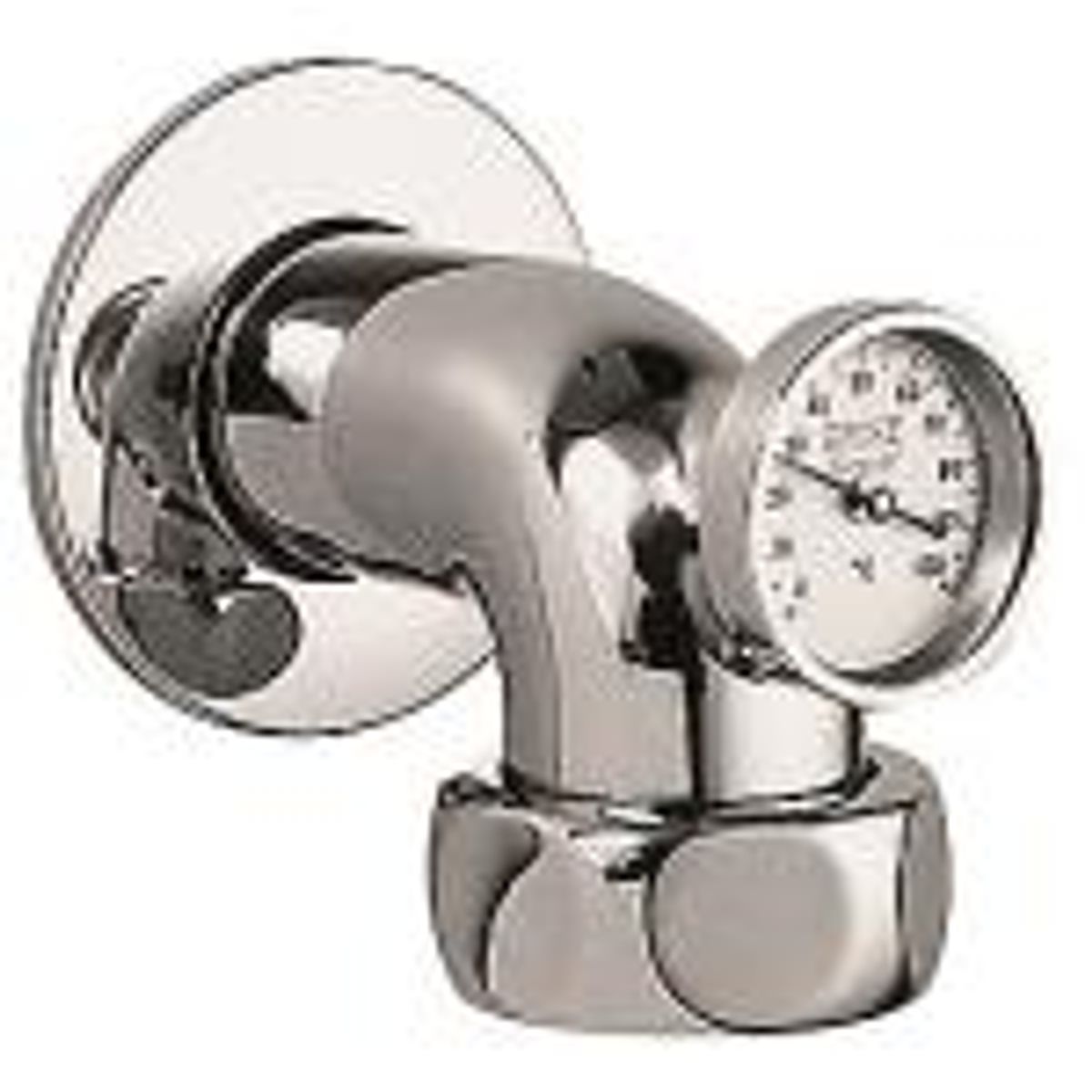 GROHE Lahrer THM / MWZ afgangsforskruning 1 1/2x1 1/4 roset med termometer. Forkromet