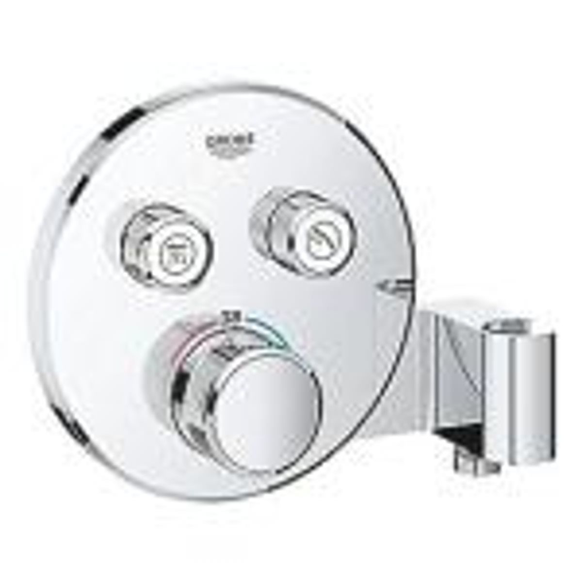 Grohe Smartcontrol termostat til indbygning med 2 funktioner og bruseholder, rund