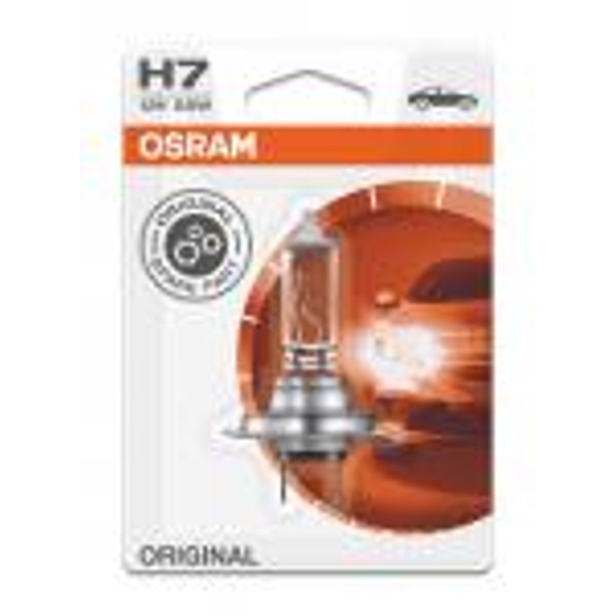 Osram H7 55W 12V, forlygte autopære - 64210