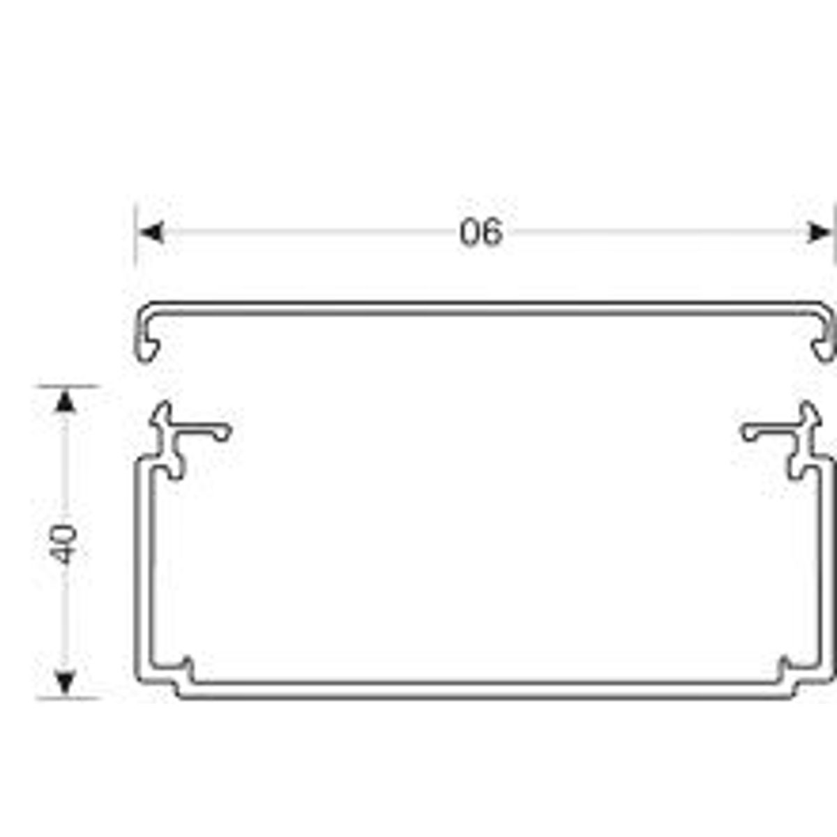 Kabelkanal Lf40090 Perlehvid, 40x90mm