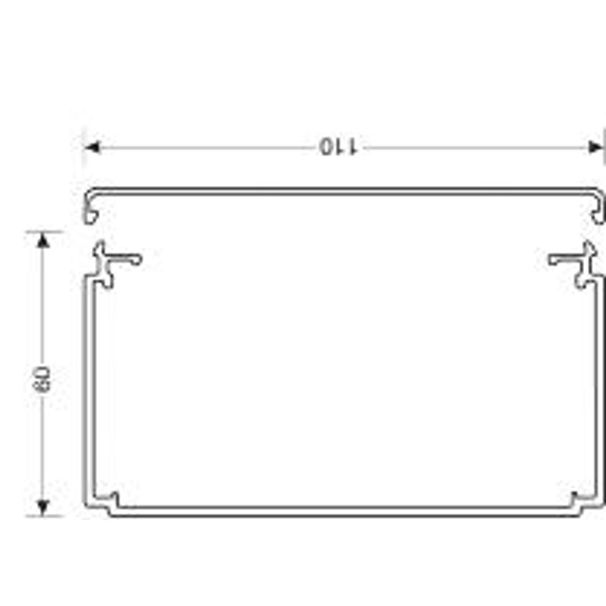 KABELKANAL LF60110 PERLEGRÅ, 60X110MM