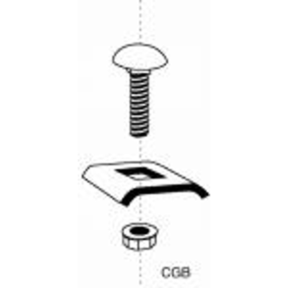 Spændebeslag CGB-E galv. f/deleskinne m.m.