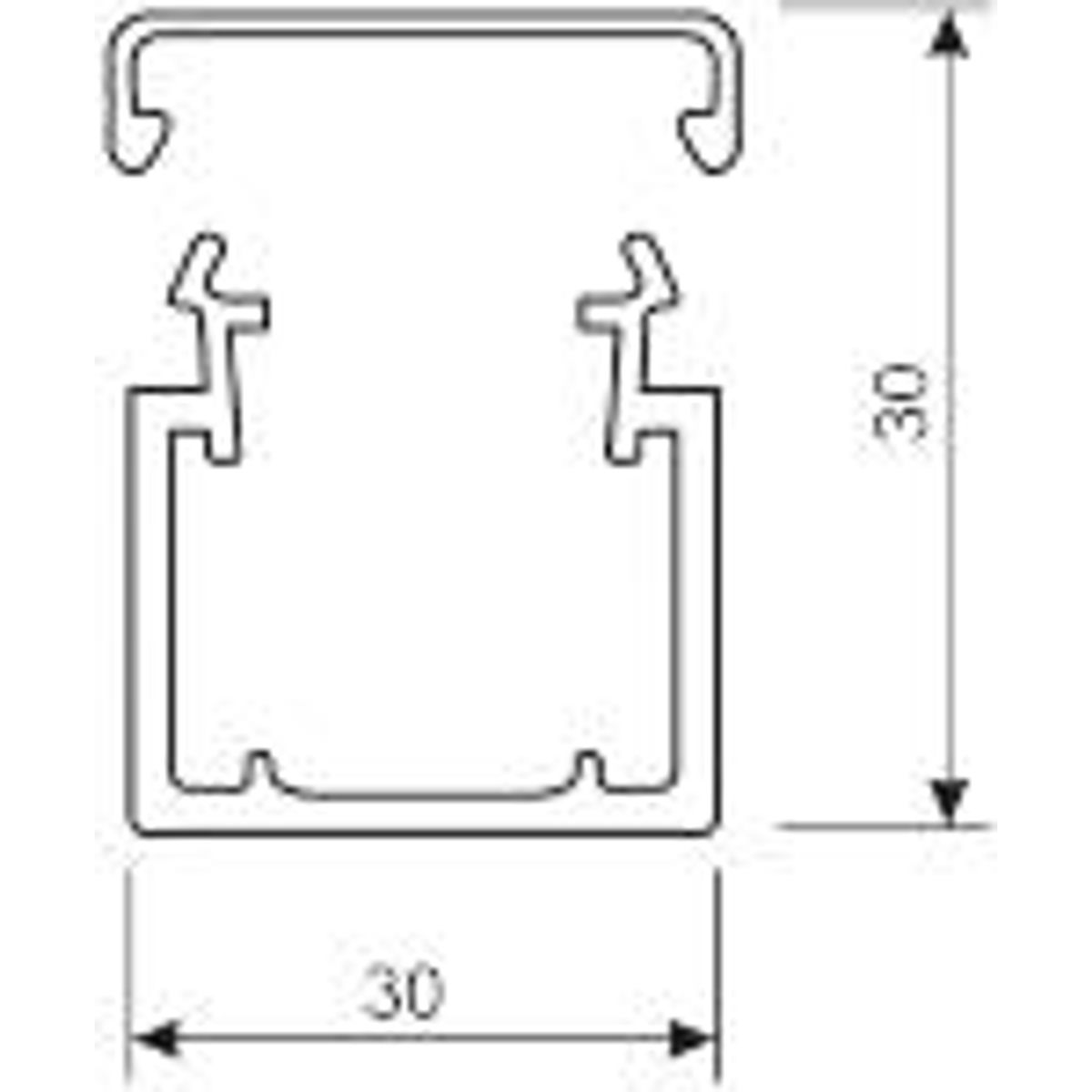 KABELKANAL LF30030 PERLEGRÅ, 30X30MM