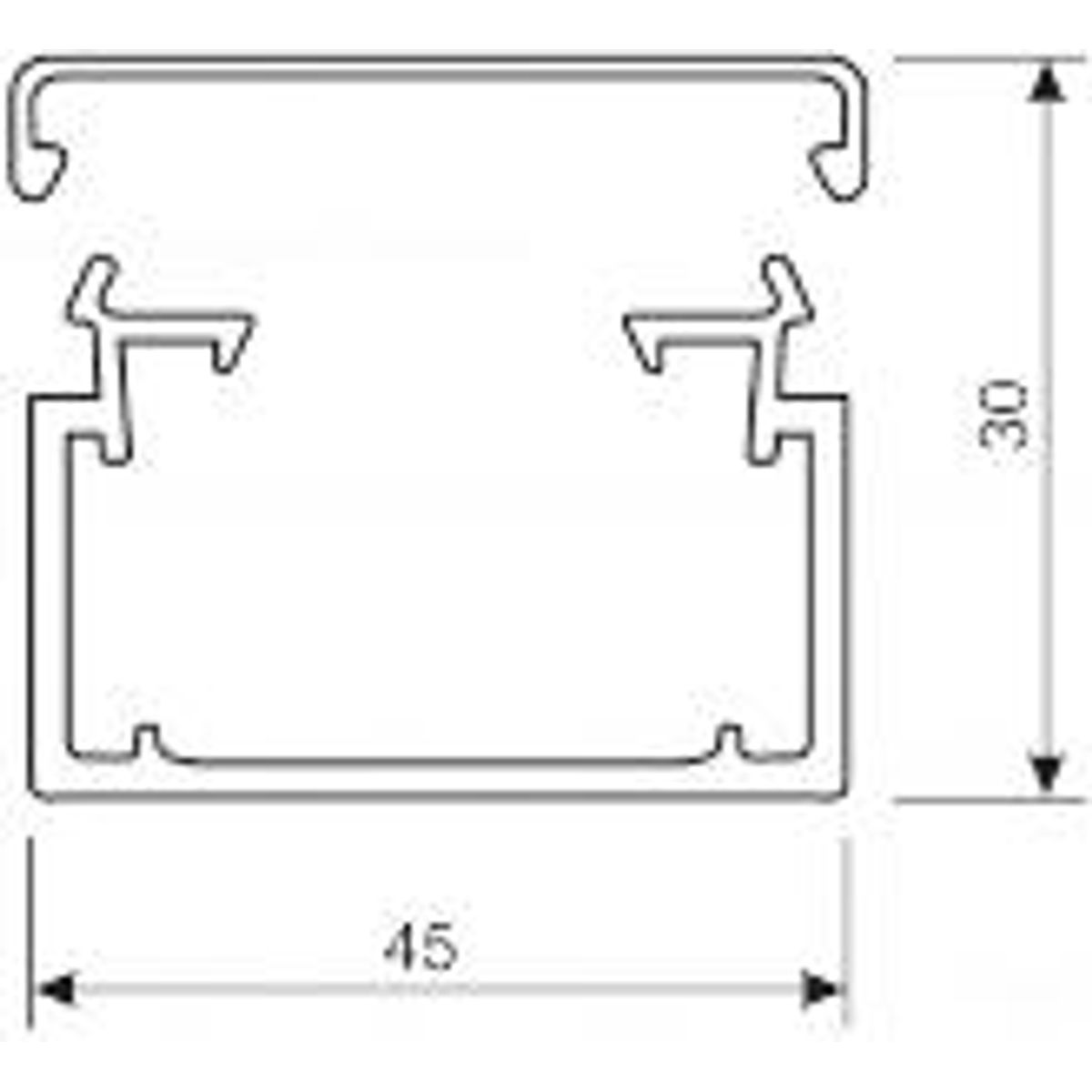 Kabelkanal Lf30045 Perlehvid, 30x45mm