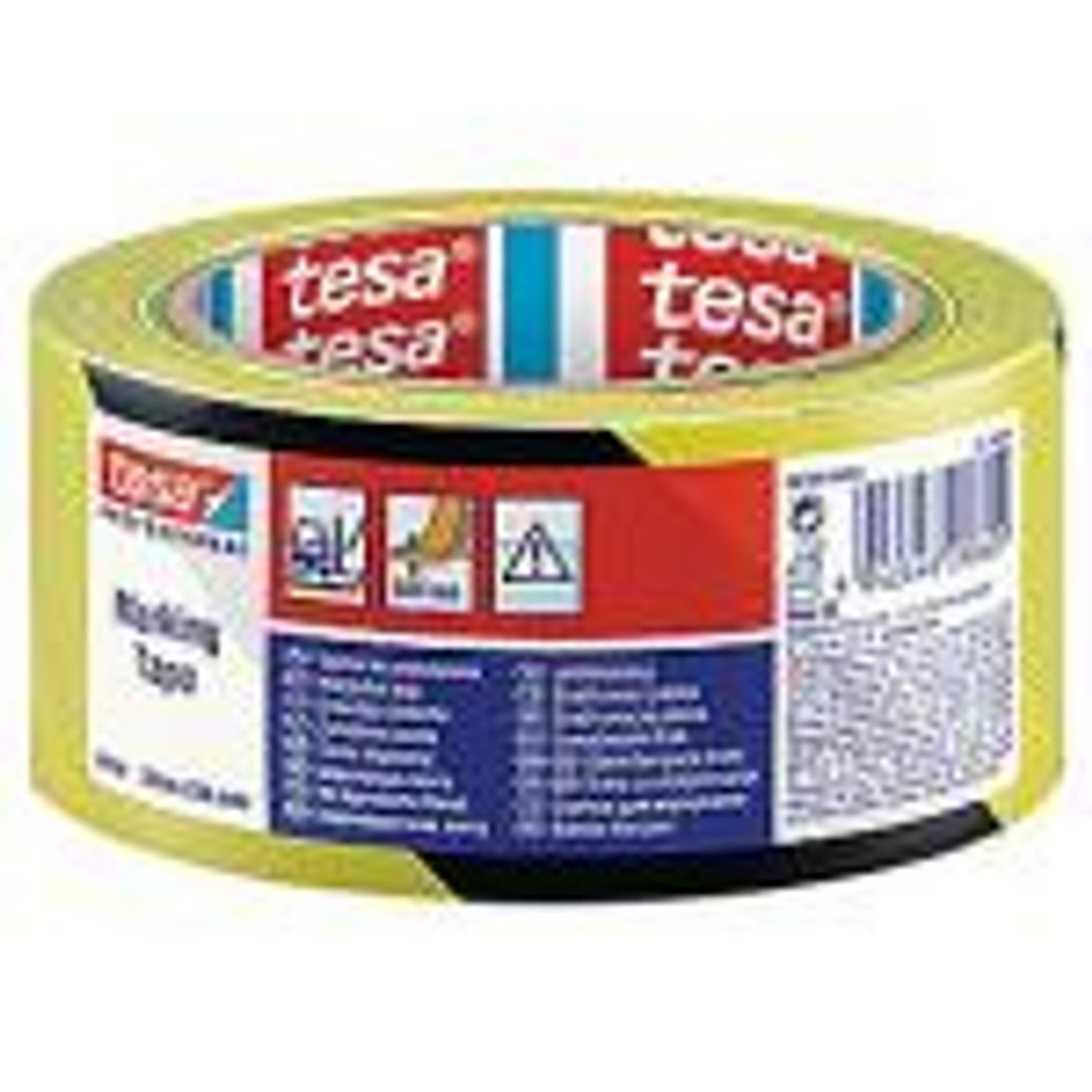 Tesa Advarselstape 33 m x 50 mm, gul/sort