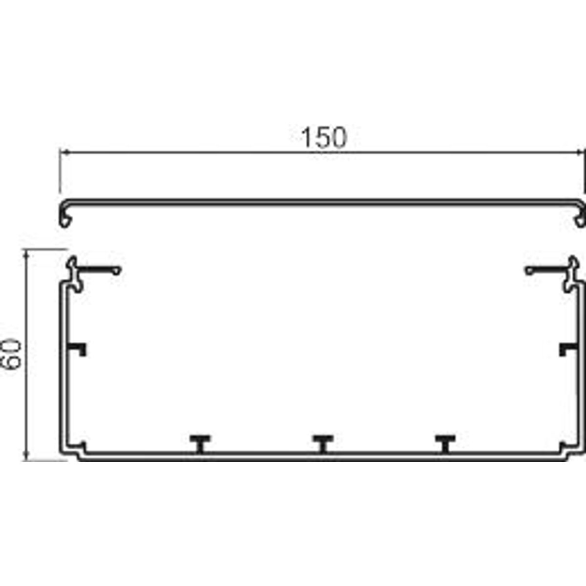 Kabelkanal Lf60150 Perlehvid, 60x150mm