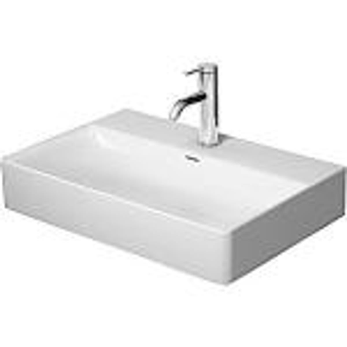 Duravit DuraSquare vask 60x40cm kompakt m/hh midt u/overløb