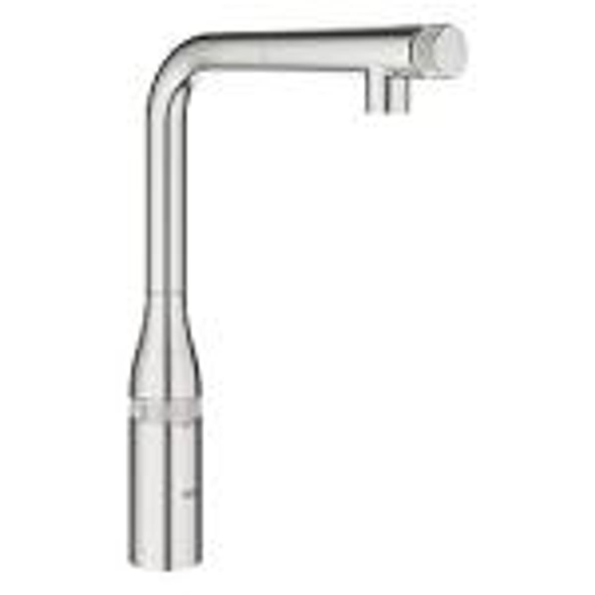 Grohe Essence Smart Control køkkenarmatur L-tud udtræksmousseur, GROHE Zero, supersteel