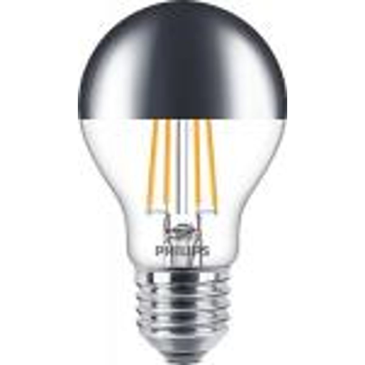 Philips led filament topforspejlet cm 50w a60 e27 827 klar dæmpbar srt4