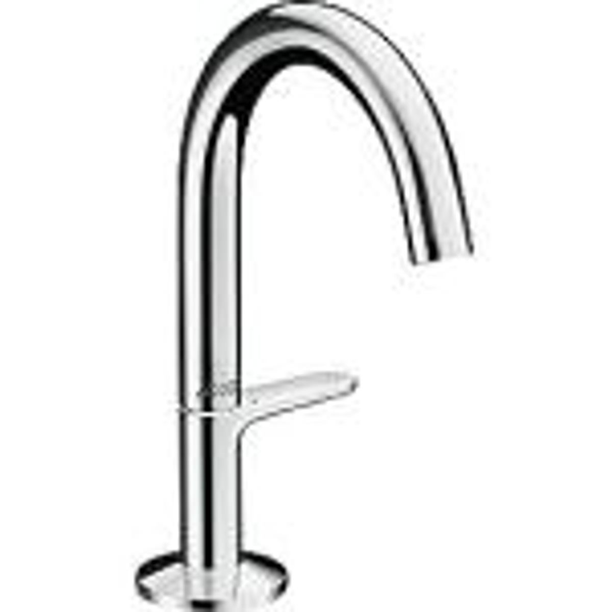 hansgrohe AXOR One håndvaskarmatur 122mm tud med push-open, forkromet