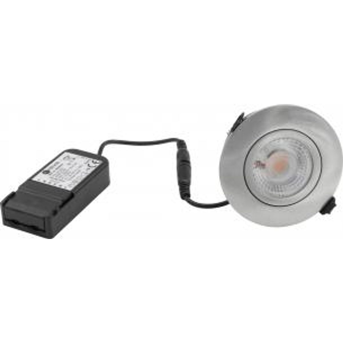 Nordtronic - Low Profile Flexible G2, 5w 2700K (410 lumen), ø97mm, Hul: 83mm, børstet alu, indendørs