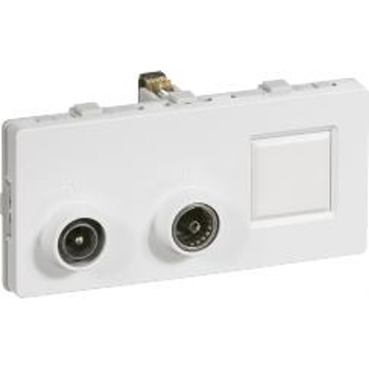 LK FUGA ® Antenneudtag TV/Radio/RJ45 sløjfedåse hvid, TD312, 2 modul