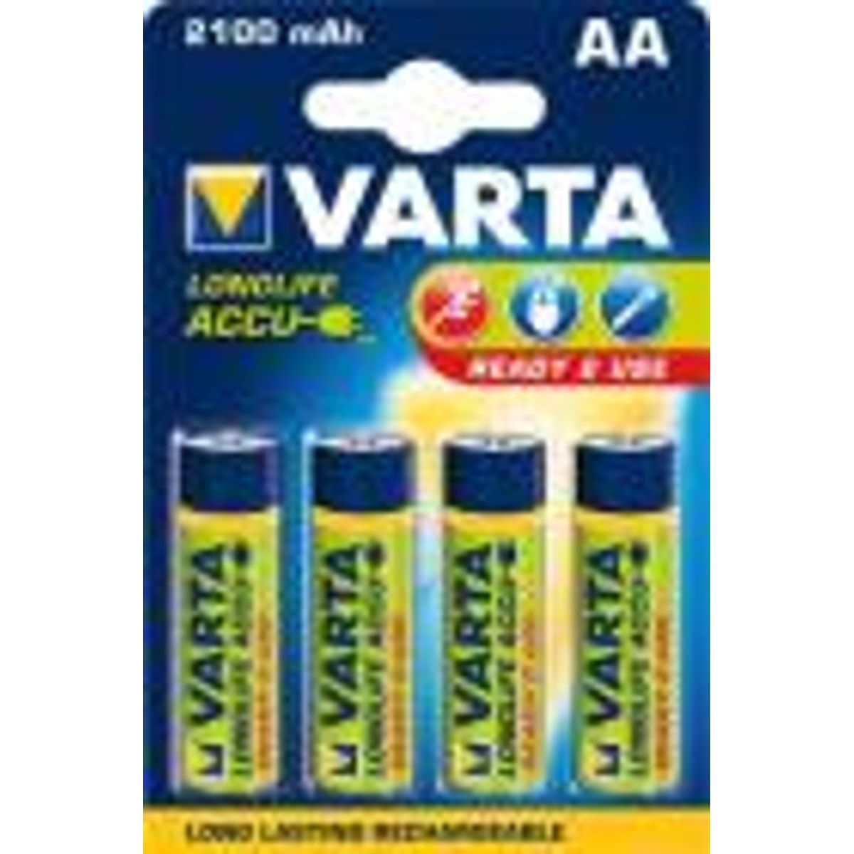 Varta genopladelig batteri nimh AA 1,2v 2100mAh hr