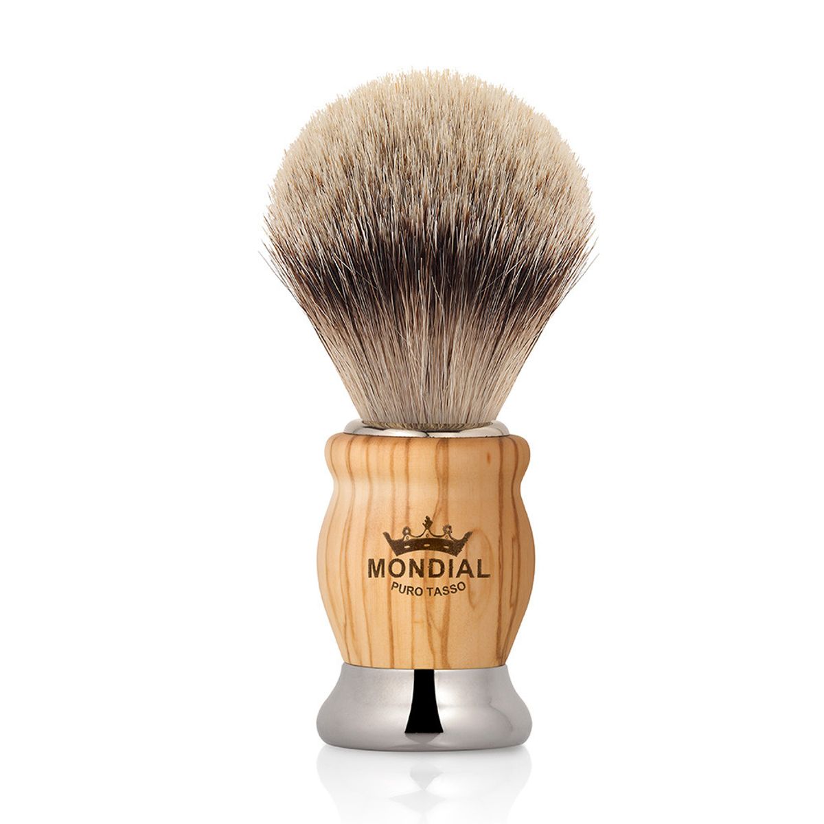 Mondial Silvertip Badger Barberkost, Oliver, Oliventræ