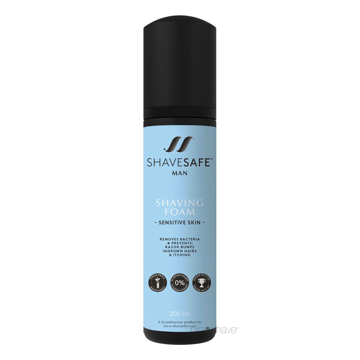 ShaveSafe Barberskum, Man, Sensitiv hud, 200 ml.