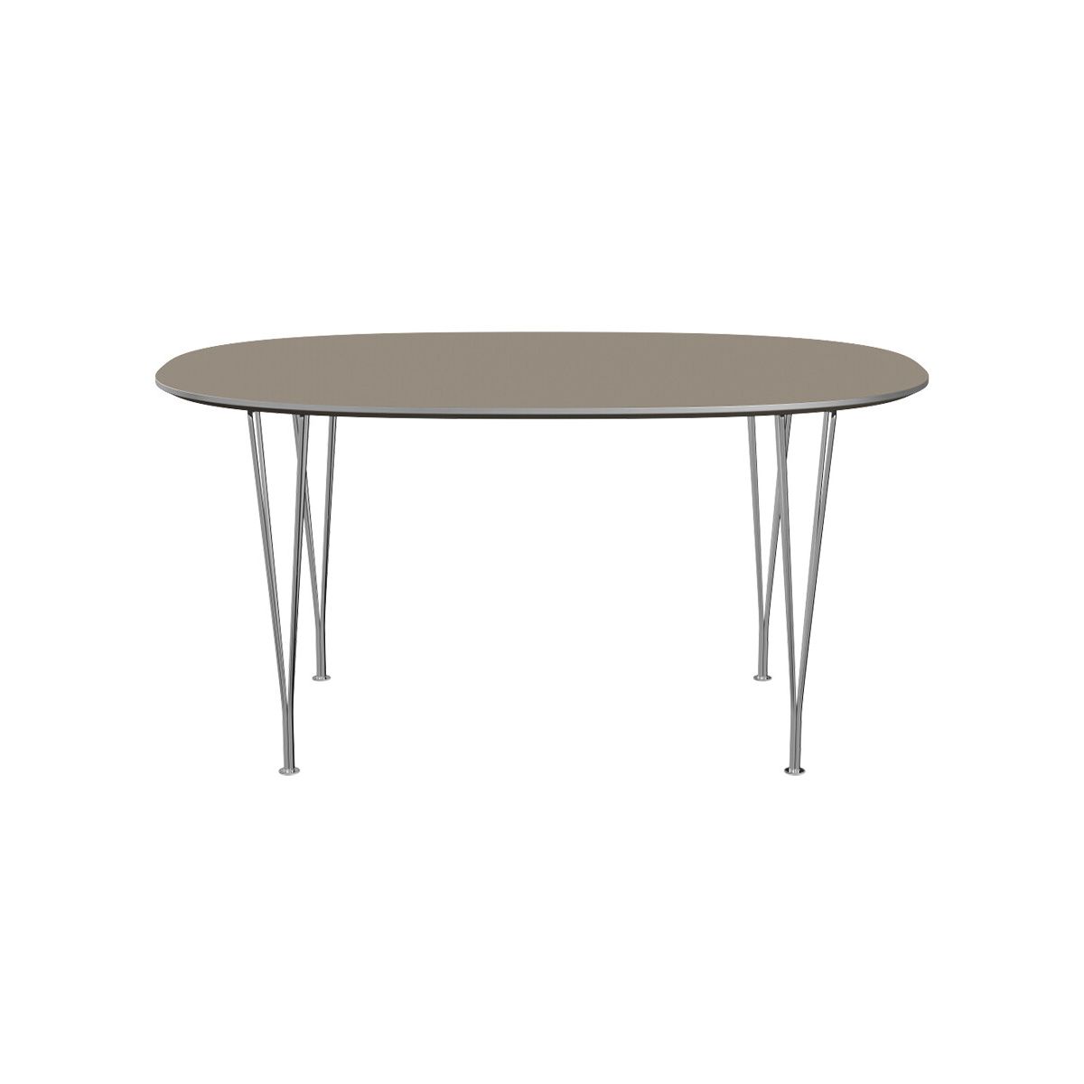 Piet Hein B612 Spisebord, 150 x 100 cm fra Fritz Hansen (Brown Ottawa m. alukant (specialfarve))