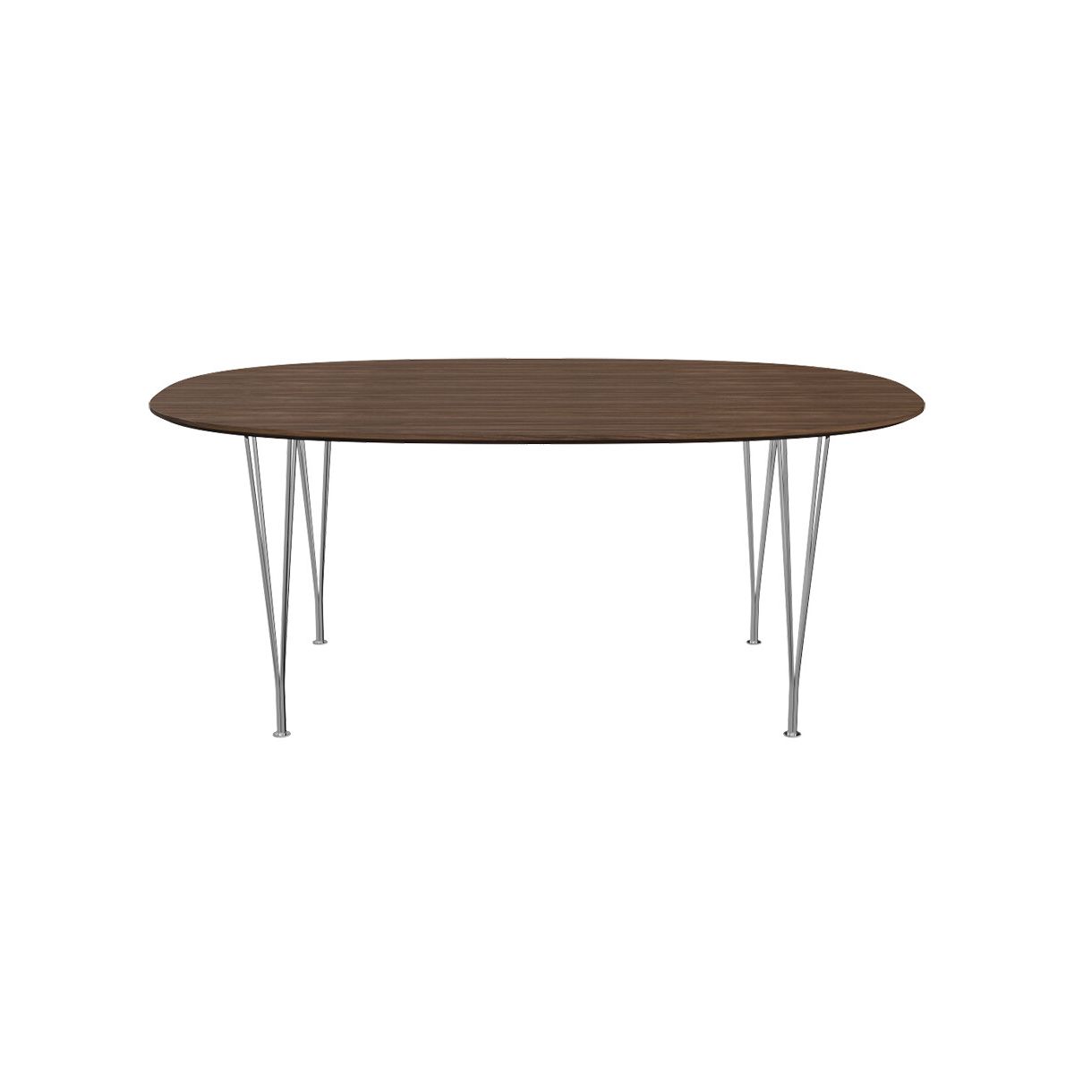 Piet Hein B613 Spisebord, 180 x 120 cm fra Fritz Hansen (Brown Ottawa m. alukant (specialfarve))