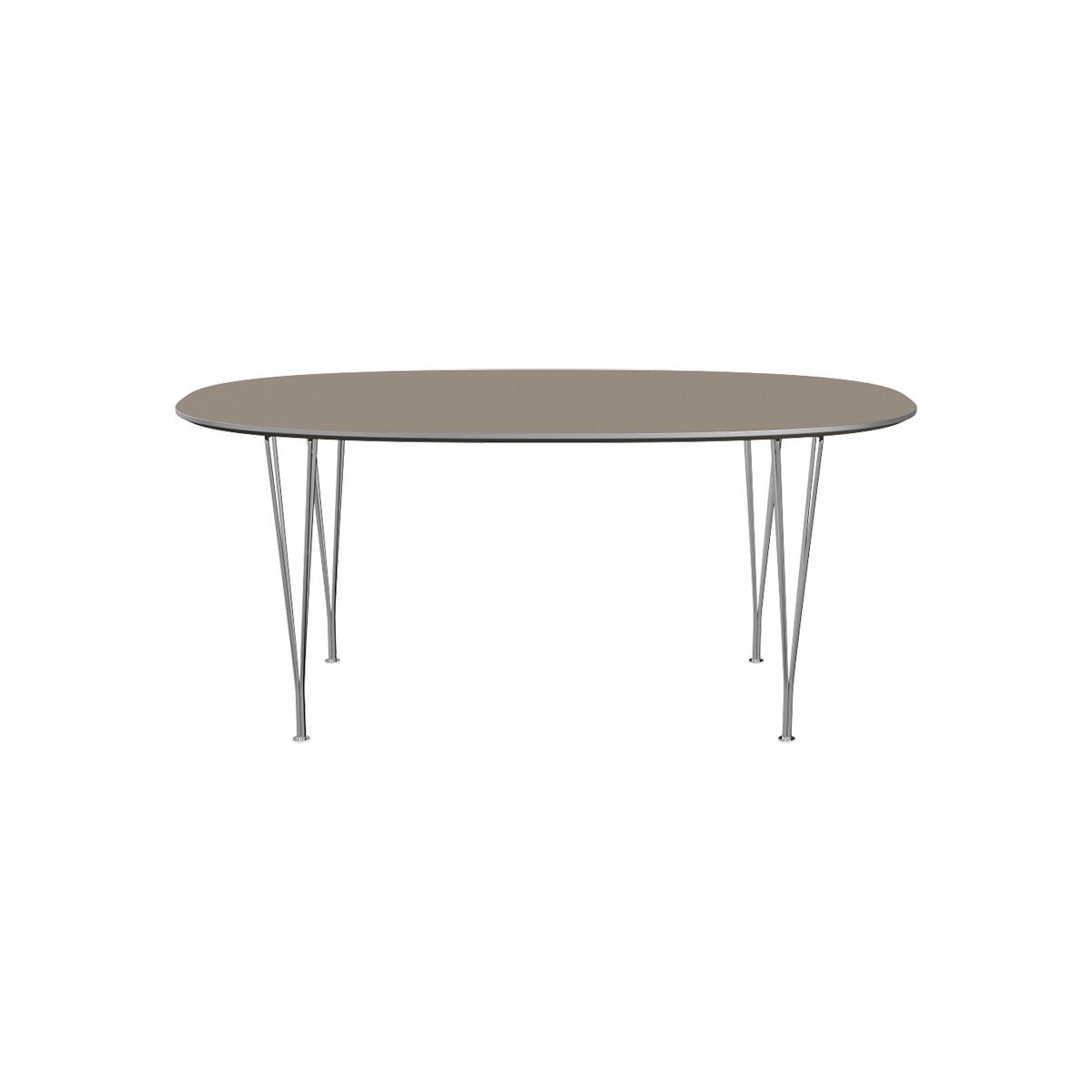 Piet Hein B616 Spisebord, 170 x 100 cm fra Fritz Hansen (Brown Ottawa m. alukant (specialfarve))