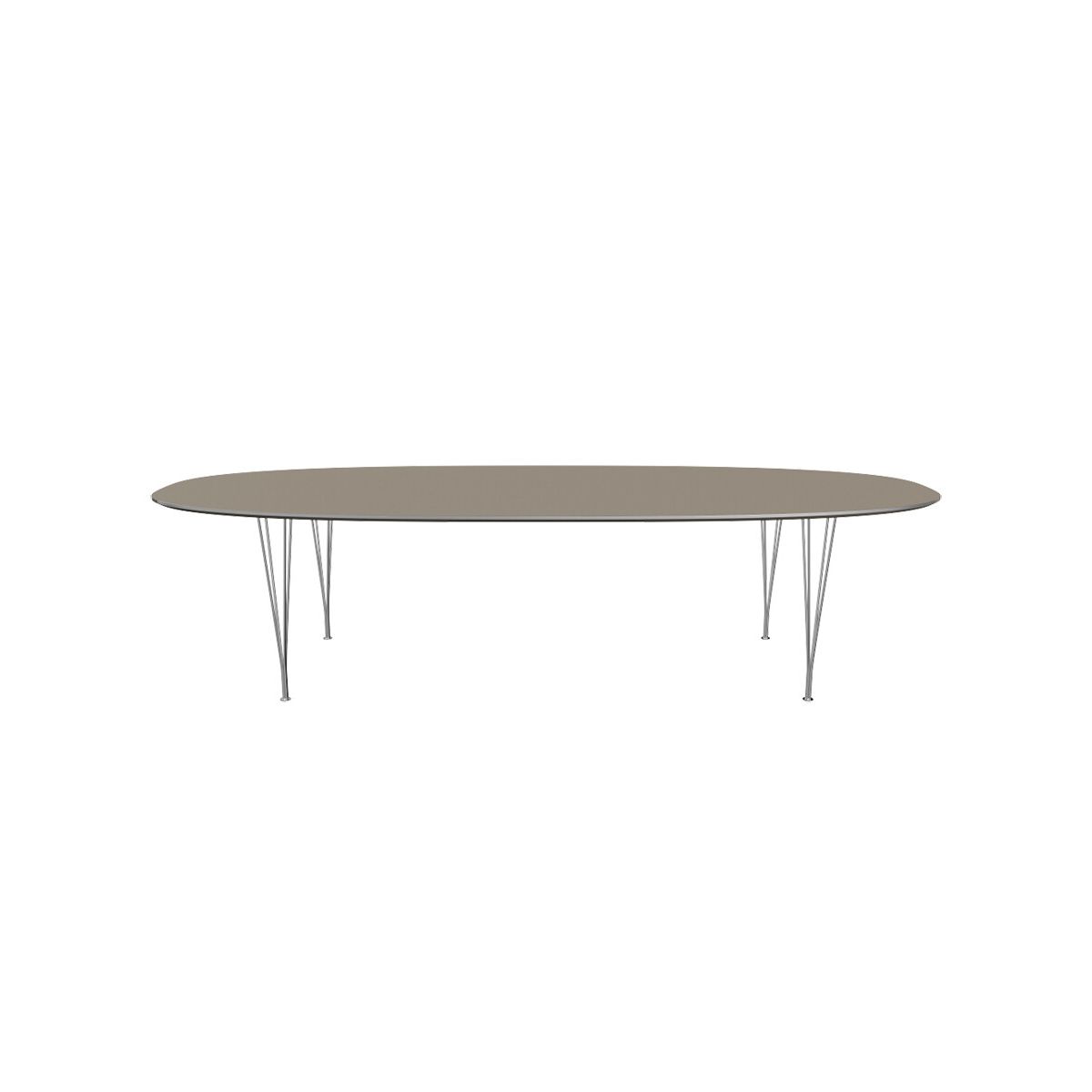 Piet Hein B617 Spisebord, 300 x 130 cm fra Fritz Hansen (Brown Ottawa m. alukant (specialfarve))