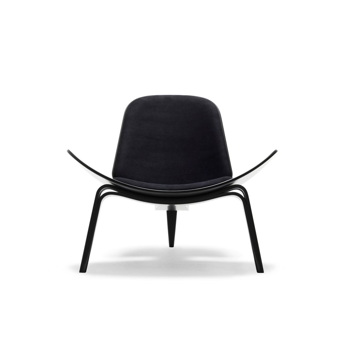 CH07 Skalstol, farvet af Hans J. Wegner (Silver grey, Bøg/lædergruppe A)