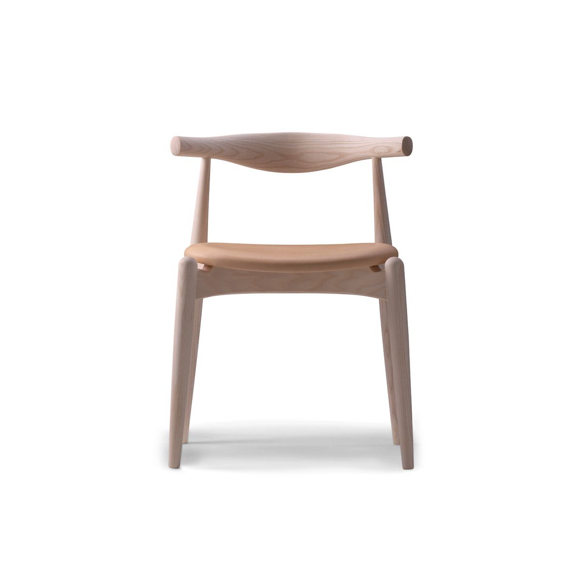 CH20 Elbow Chair i bøg af Hans J. Wegner (Lædergruppe B, Lakeret)