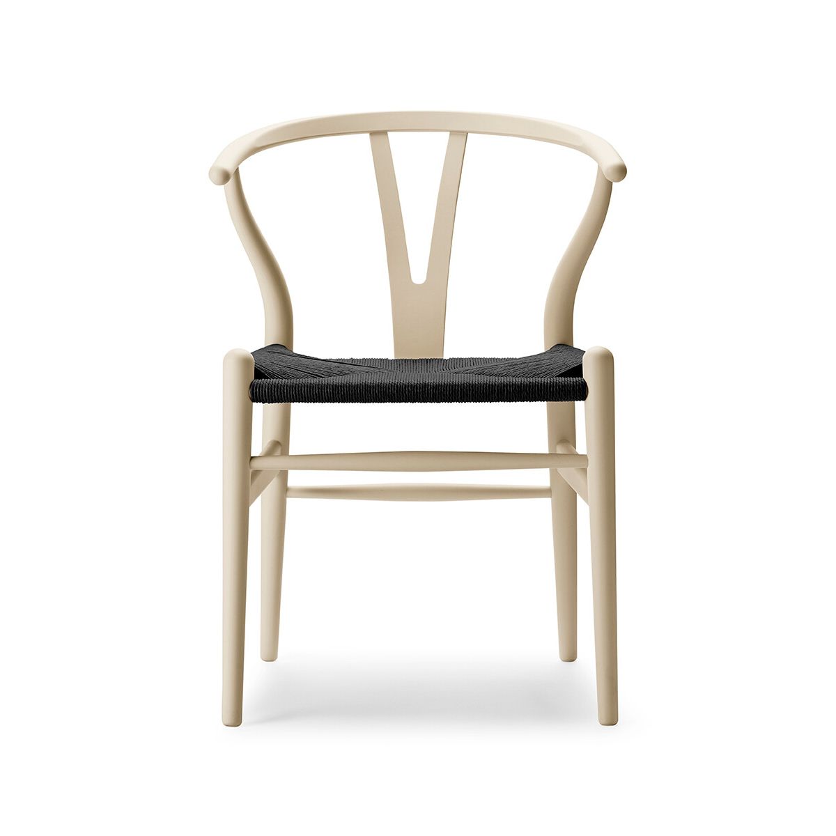 Y-stol CH24 Soft Barley med sort flet af Hans J. Wegner