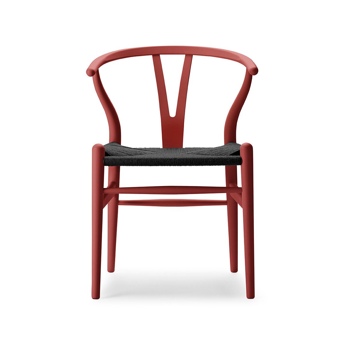 Y-stol CH24 Soft Falu med sort flet af Hans J. Wegner