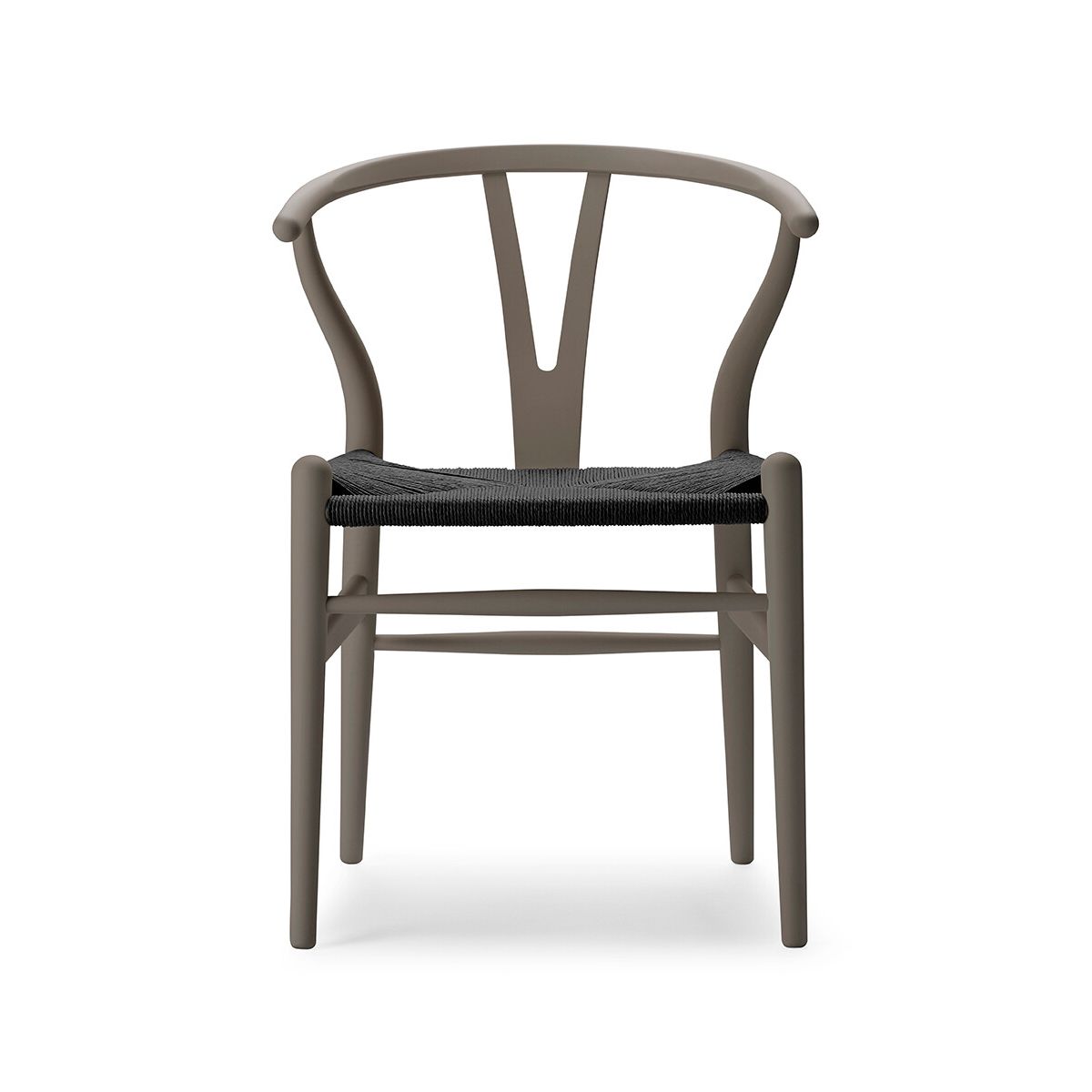 Y-stol CH24 Soft Slate med sort flet af Hans J. Wegner