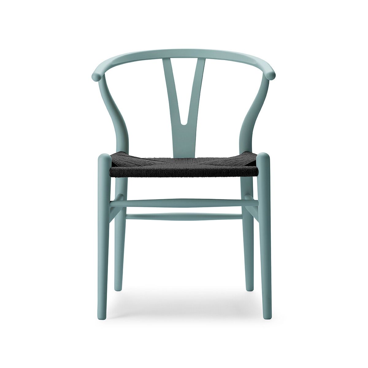 Y-stol CH24 Soft Pewter med sort flet af Hans J. Wegner