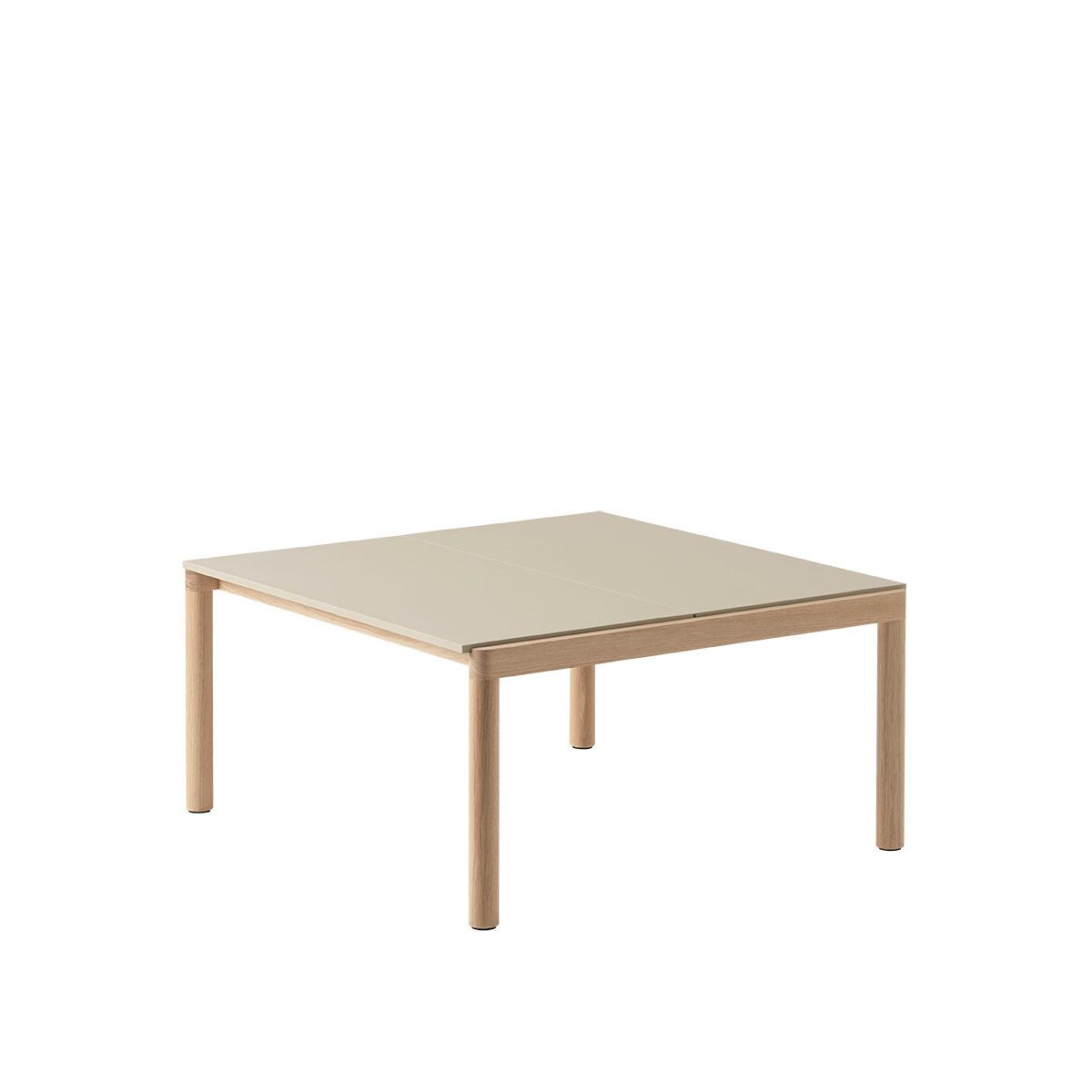 Couple Coffee Table, 80 x 84 cm fra Muuto (Sand / Oak, Plain)