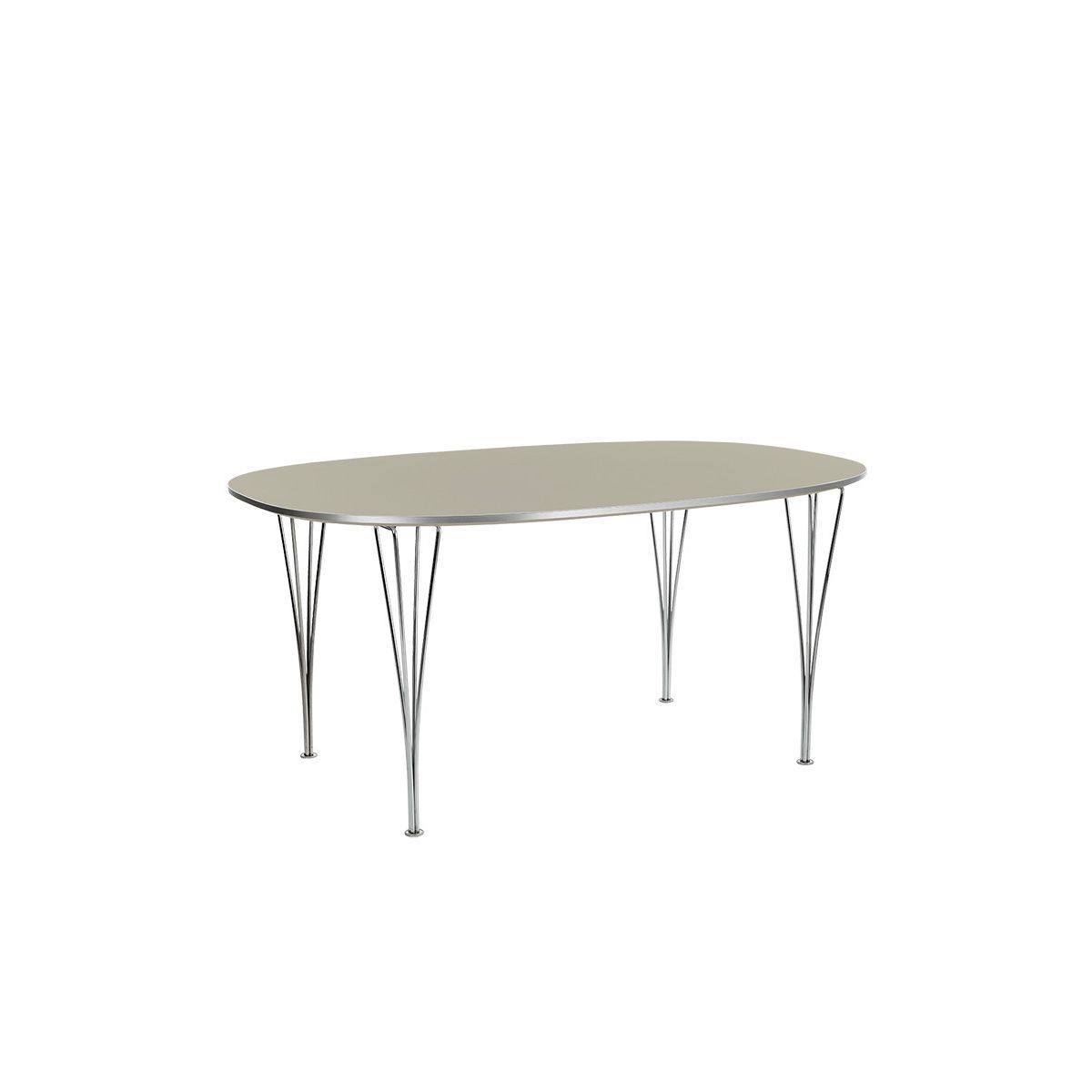 Piet Hein B614 Spisebord, 240 x 120 cm fra Fritz Hansen (Grey Efeso m. alukant (specialfarve))