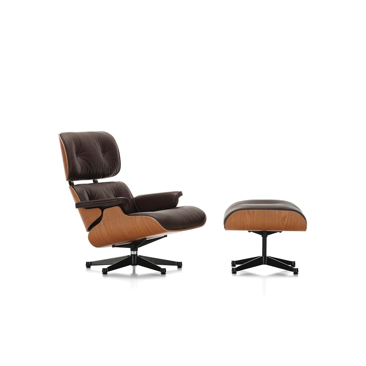 Eames Lounge Chair inkl. Fodskammel fra Vitra (Kirsebær)