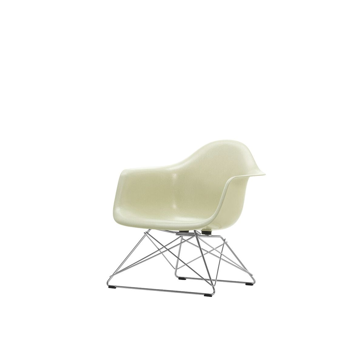 Eames Fiberglass Armchair LAR, forkromet fra Vitra (Eames Parchment)