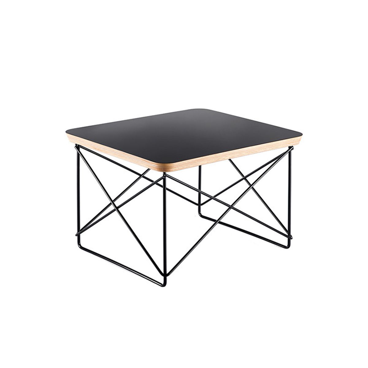 LTR Occasional Table fra Vitra (Sort laminat, Sort stel)