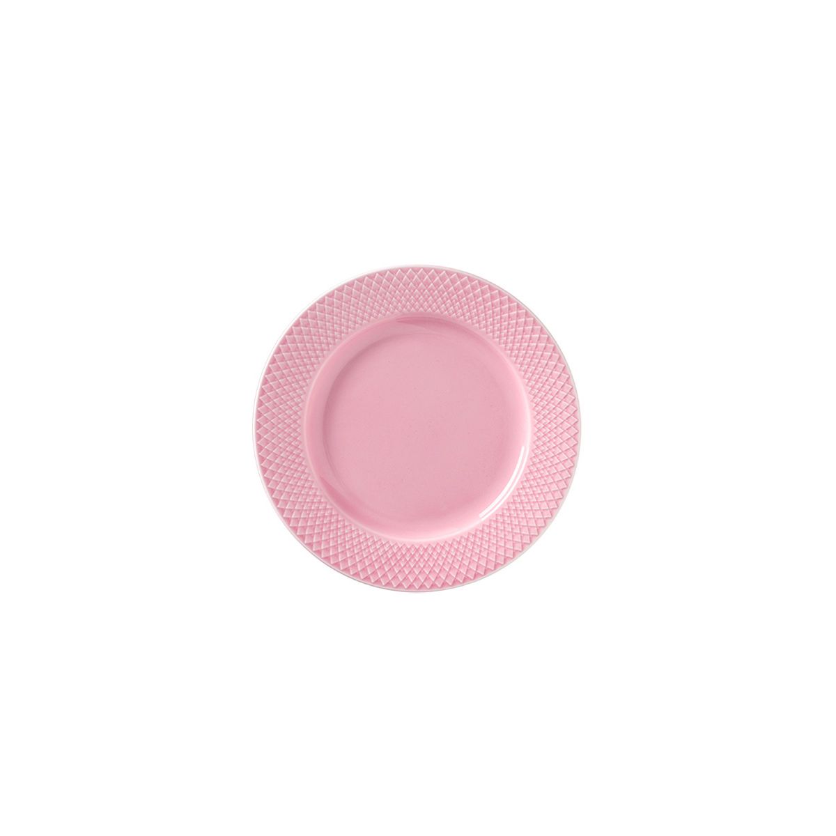 Rhombe tallerken, rosa Ø21 cm fra Lyngby Porcelæn