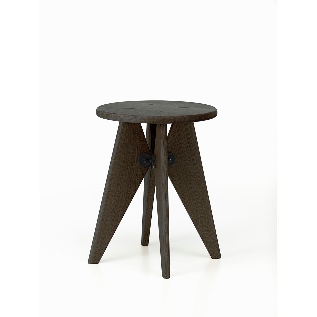 Tabouret Bois fra Vitra (Lakeret Mørkbejdset Eg)