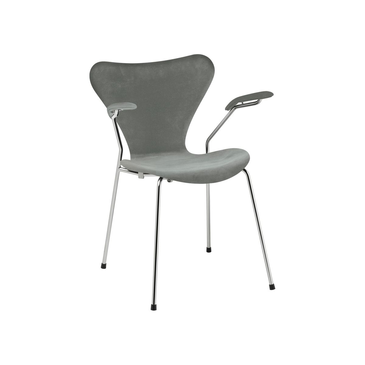 3207 Serie 7 Armstol af Arne Jacobsen (Fuldpolstret, Belfast (velour), Seal grey)