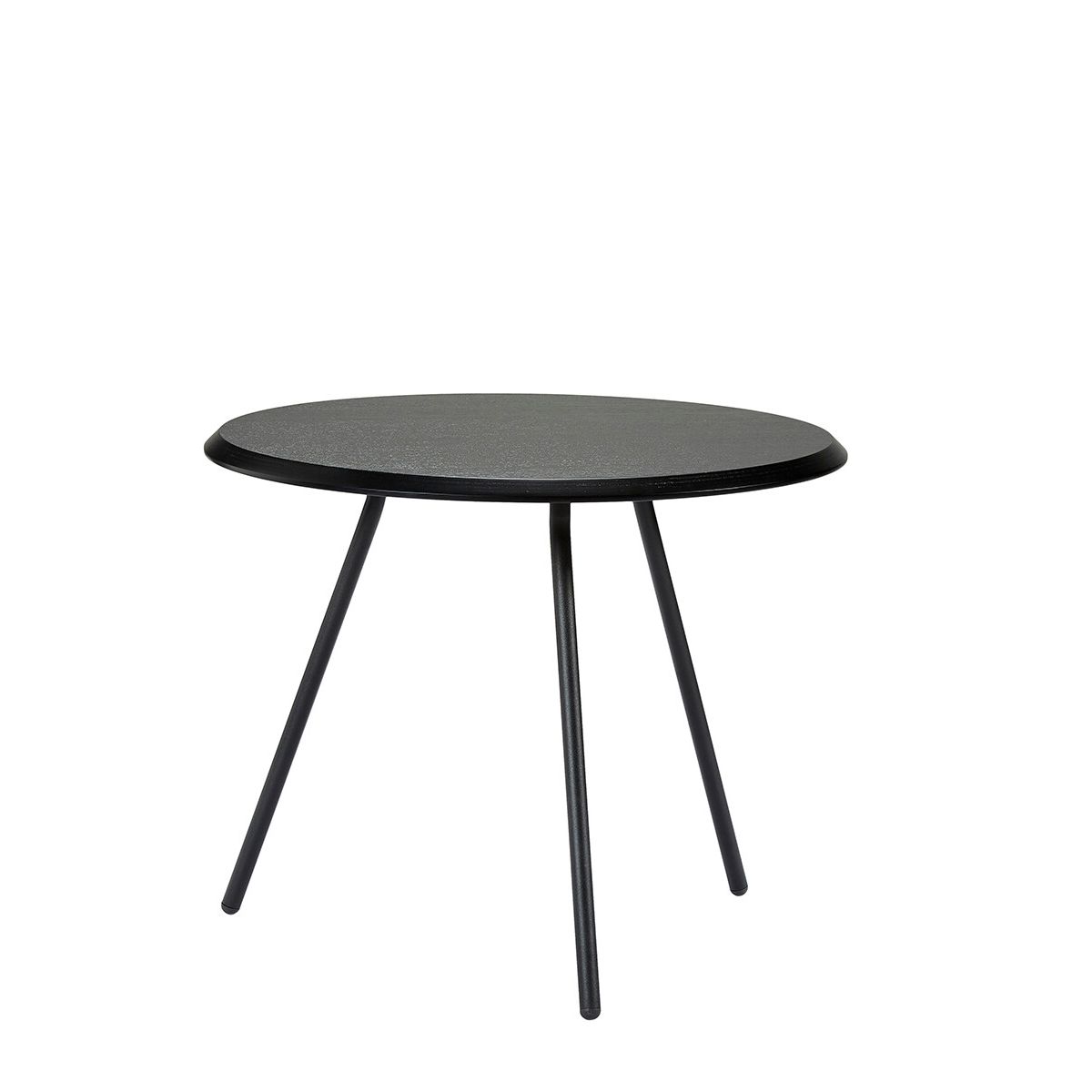 Soround Coffee Table, Ø 60 cm fra Woud (Black painted ash, H 49 cm)