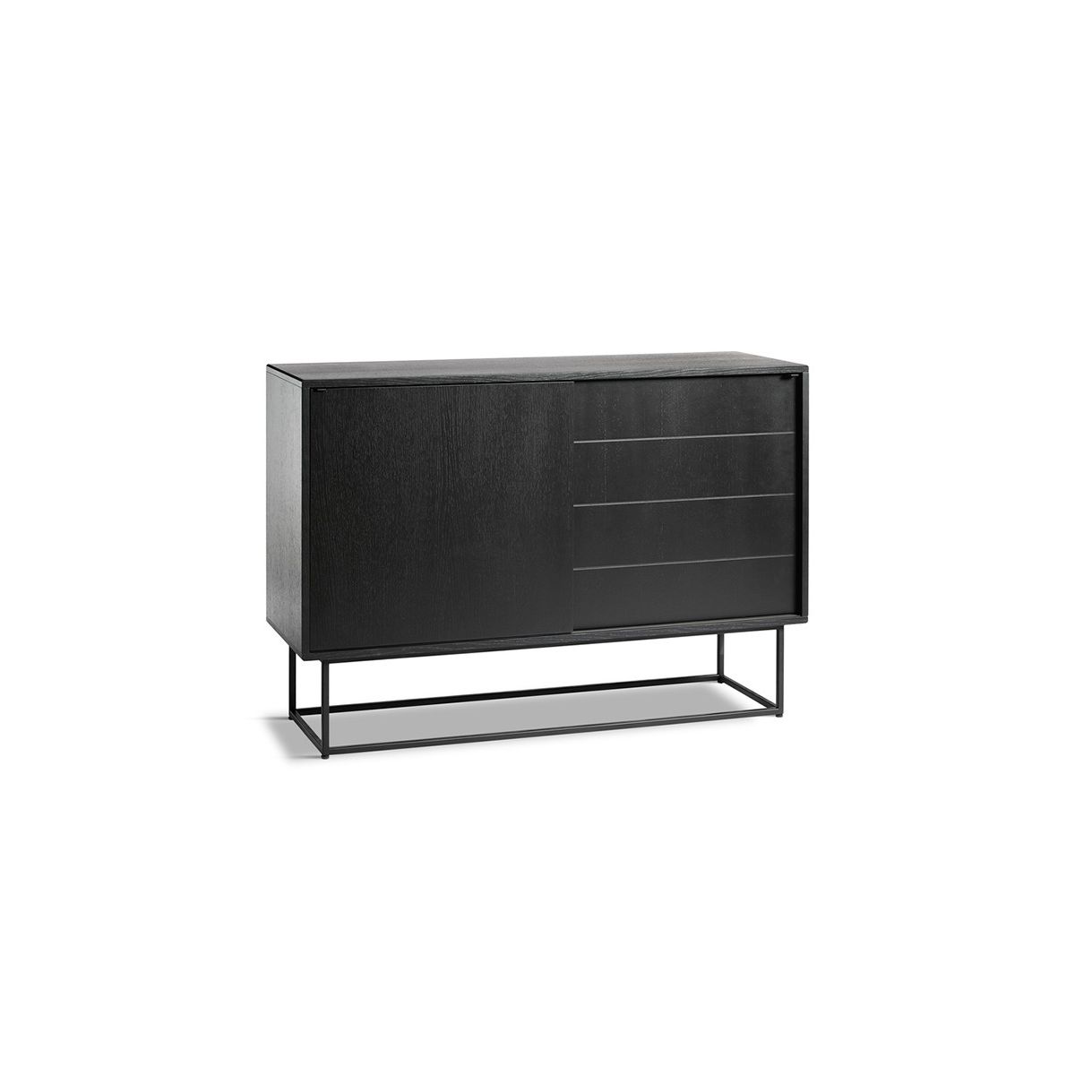 Virka High Sideboard fra Woud (Sort/sort)