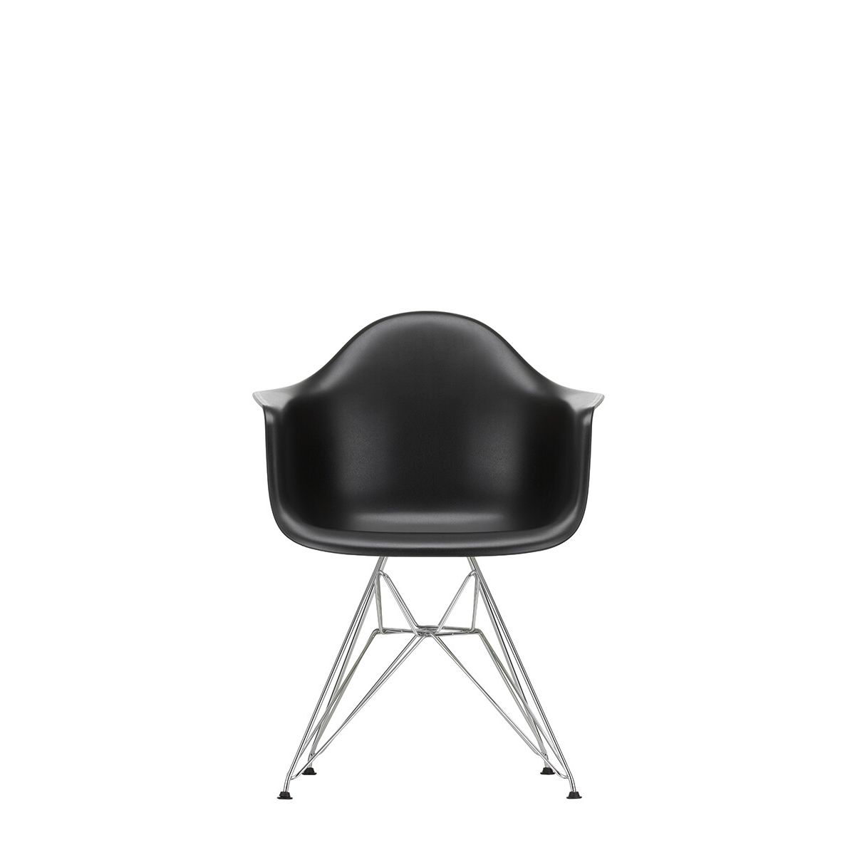 Eames Plastic Armchair DAR, forkromet fra Vitra (Deep black)