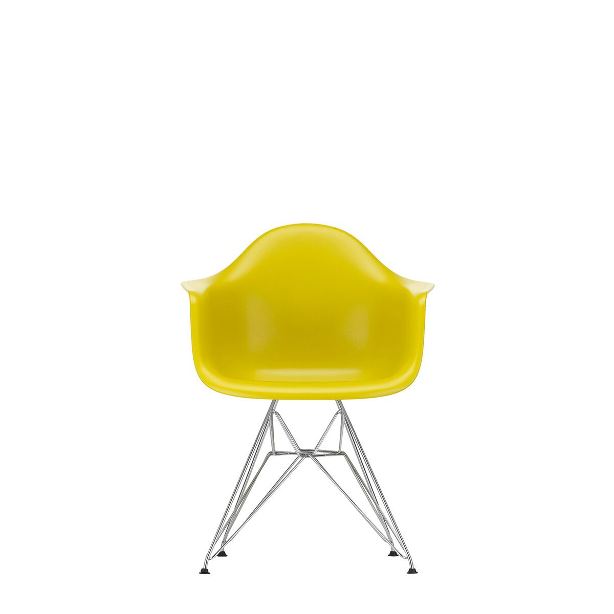 Eames Plastic Armchair DAR, forkromet fra Vitra (Mustard)