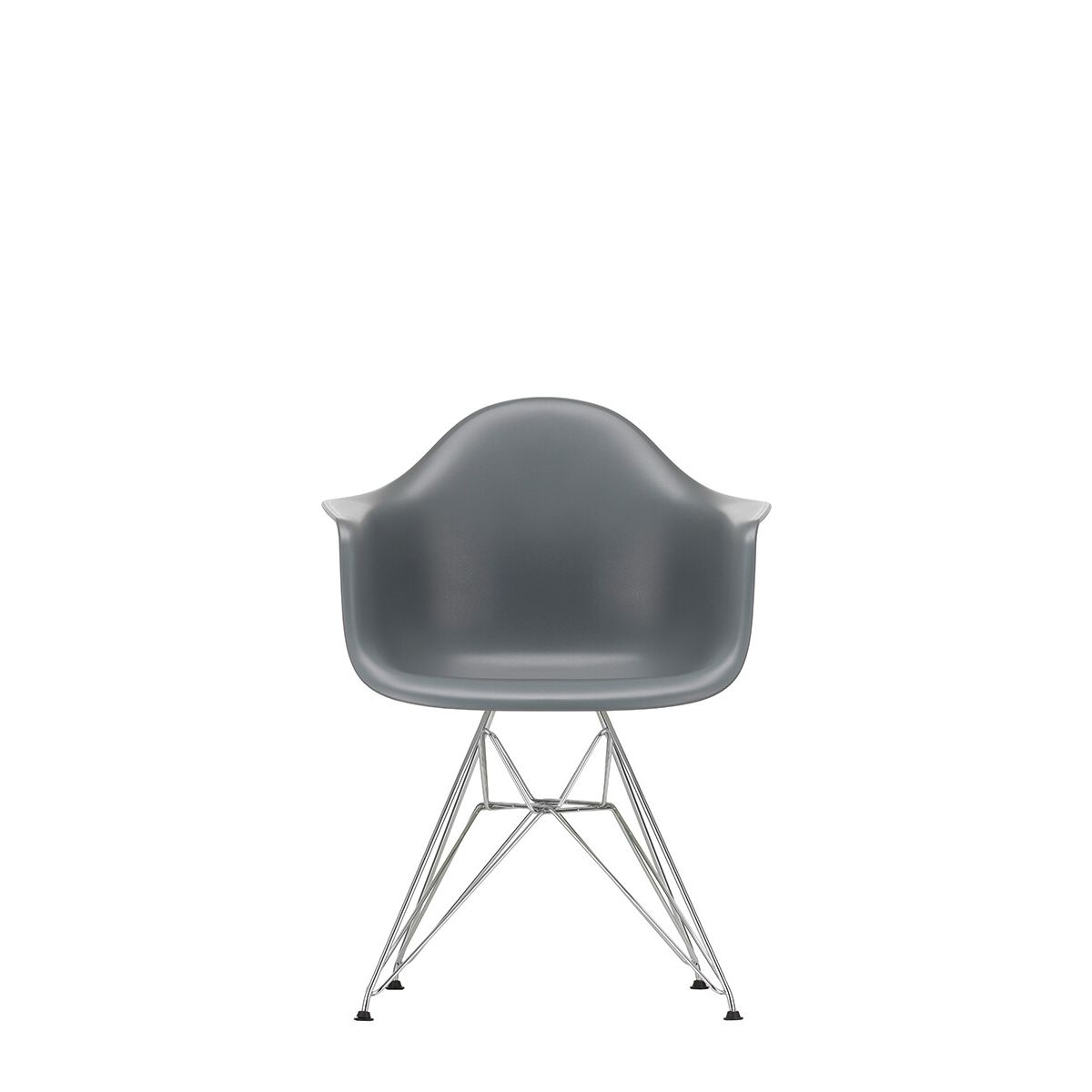 Eames Plastic Armchair DAR, forkromet fra Vitra (Granite grey)