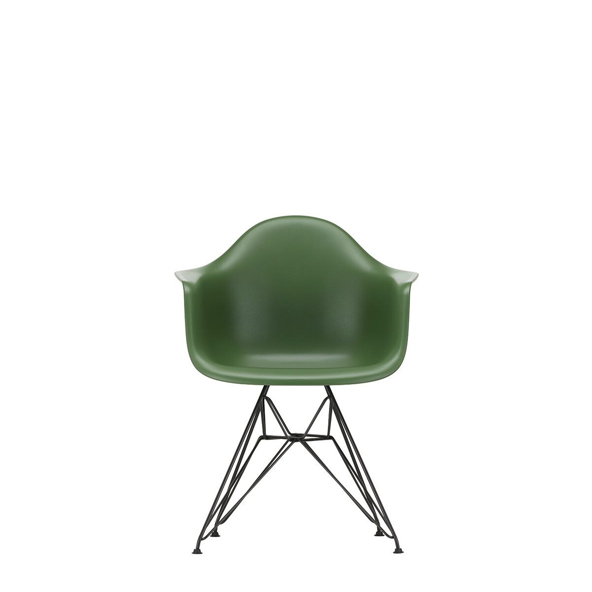 Eames Plastic Armchair DAR, sort pulverlakering fra Vitra (Forest)