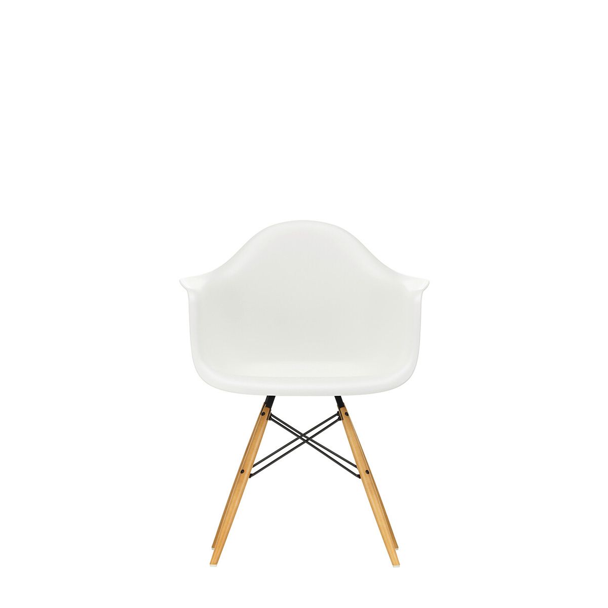 Eames Plastic Armchair DAW, ahorntræ fra Vitra (White)